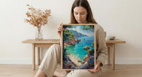 Mallorca Spain Art, Emerald Ocean Decor - Hidden Cove Print