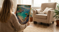 Mallorca Spain Art, Emerald Ocean Decor - Hidden Cove Print