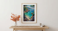 Mallorca Spain Art, Emerald Ocean Decor - Hidden Cove Print