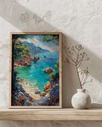 Mallorca Spain Art, Emerald Ocean Decor - Hidden Cove Print
