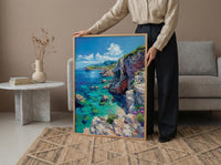 Corsica Art Print, France Coastal Decor - Red Granite Cliff