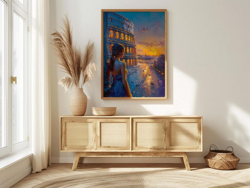 Rome Colosseum Poster, Italy Historic Decor - Ancient Ruins
