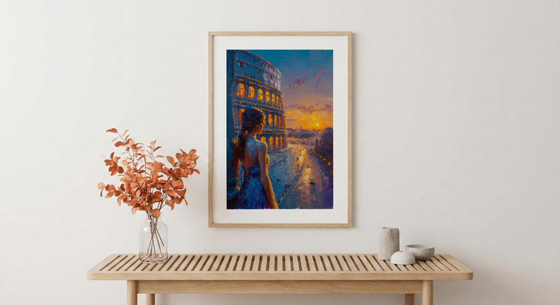 Rome Colosseum Poster, Italy Historic Decor - Ancient Ruins