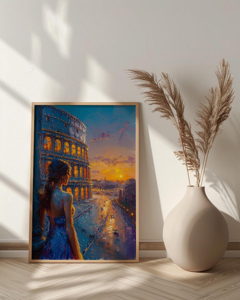 Rome Colosseum Poster, Italy Historic Decor - Ancient Ruins