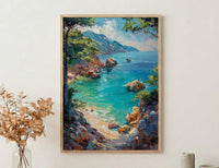 Mallorca Spain Art, Emerald Ocean Decor - Hidden Cove Print