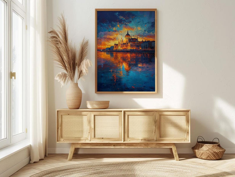 Budapest Parliament Art, Hungary City Decor - Danube River