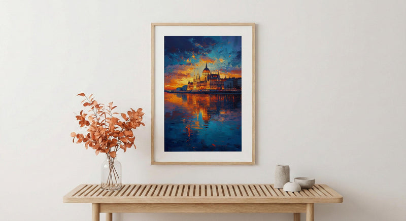 Budapest Parliament Art, Hungary City Decor - Danube River