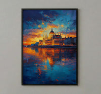 Budapest Parliament Art, Hungary City Decor - Danube River