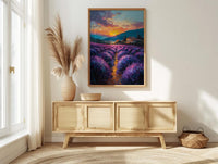 Provence Lavender Art, France Nature Decor - Purple Floral Print