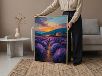 Provence Lavender Art, France Nature Decor - Purple Floral Print