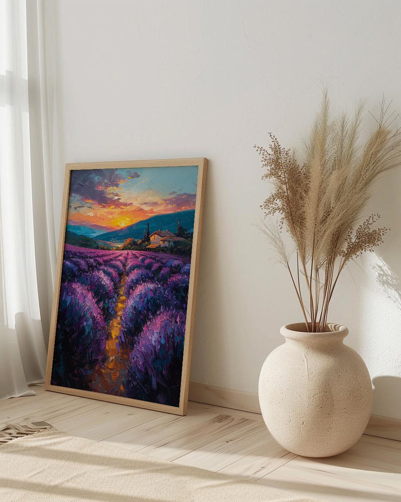 Provence Lavender Art, France Nature Decor - Purple Floral Print