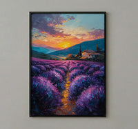 Provence Lavender Art, France Nature Decor - Purple Floral Print