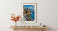 Lake Como Italy Art, Historic Villa Decor - Blue Water Poster