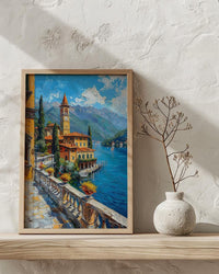 Lake Como Italy Art, Historic Villa Decor - Blue Water Poster