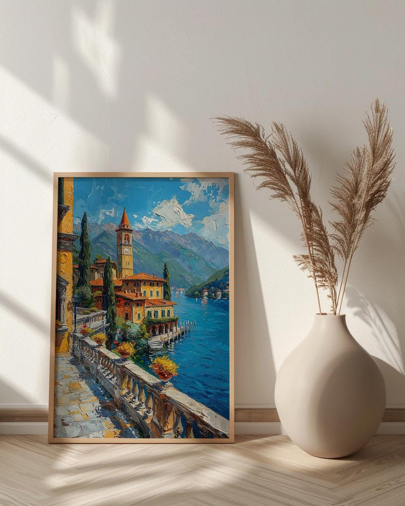 Lake Como Italy Art, Historic Villa Decor - Blue Water Poster