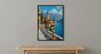 Lake Como Italy Art, Historic Villa Decor - Blue Water Poster