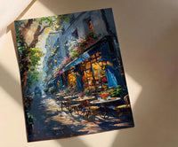 Paris Cafe Wall Art, France Street Decor - Morning Coffee Print