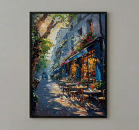 Paris Cafe Wall Art, France Street Decor - Morning Coffee Print