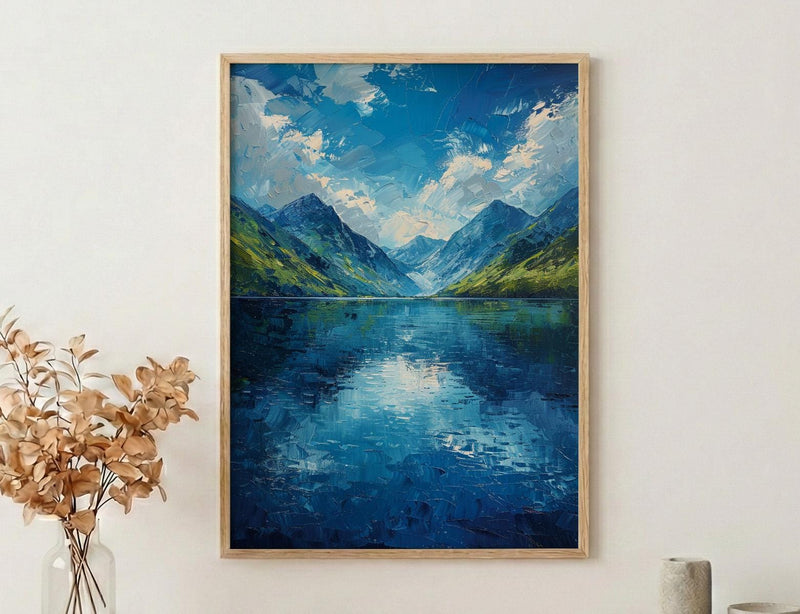 Scottish Highlands, Scotland Nature Decor - Mountain Lake Print