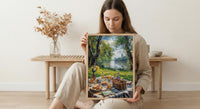London Hyde Park, Summer Picnic Decor - Lush Green Grass Art