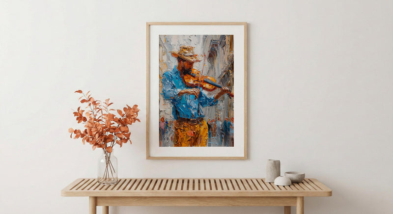 Vienna Austria Art, Street Musician Decor - Classical Violin