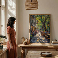 Munich Beer Garden, Germany Culture Decor - Chestnut Tree Art