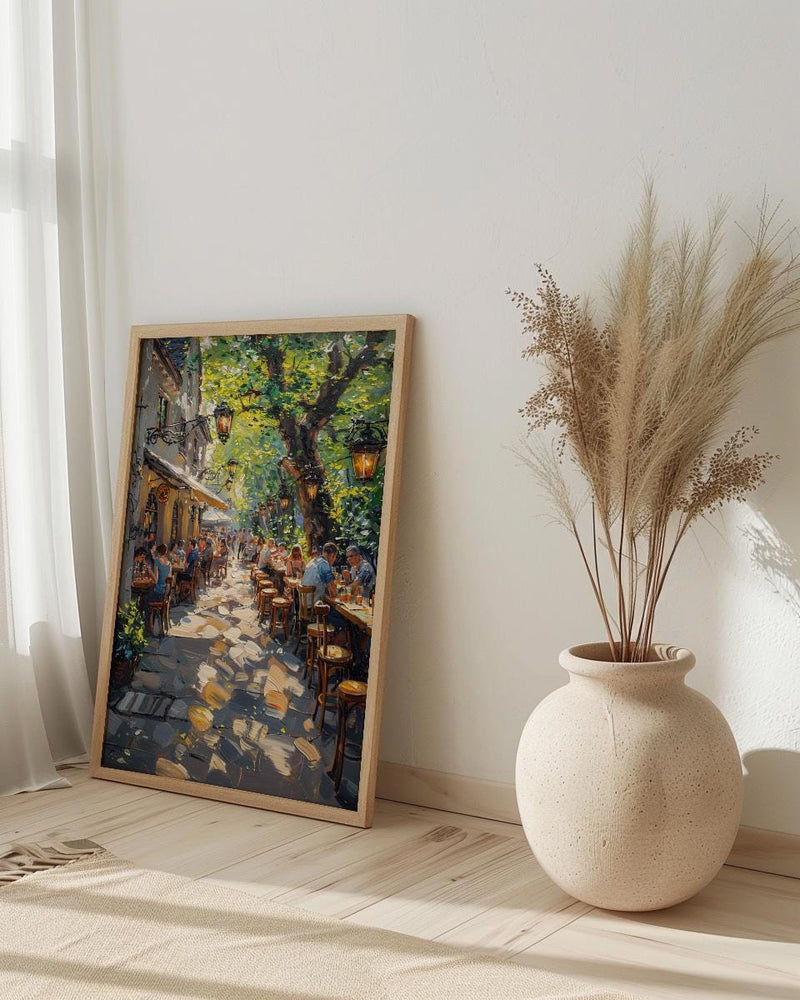 Munich Beer Garden, Germany Culture Decor - Chestnut Tree Art