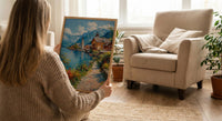 Hallstatt Village Wall Art, Austria Nature Decor - Alpine Lake Print