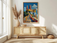 Sintra Pena Palace Art Print, Portugal Palace Decor - Colorful Castle Poster
