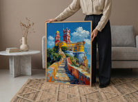 Sintra Pena Palace Art Print, Portugal Palace Decor - Colorful Castle Poster