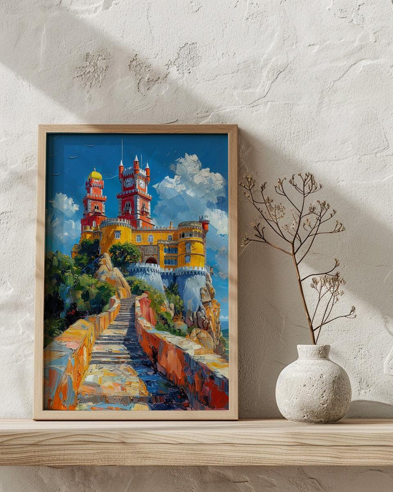 Sintra Pena Palace Art Print, Portugal Palace Decor - Colorful Castle Poster