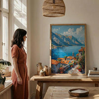 Kotor Bay Wall Art, Montenegro Sea Decor - Mountain Landscape