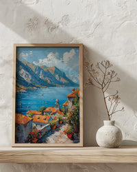 Kotor Bay Wall Art, Montenegro Sea Decor - Mountain Landscape