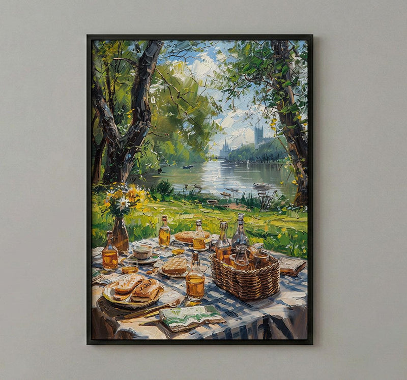 London Hyde Park, Summer Picnic Decor - Lush Green Grass Art