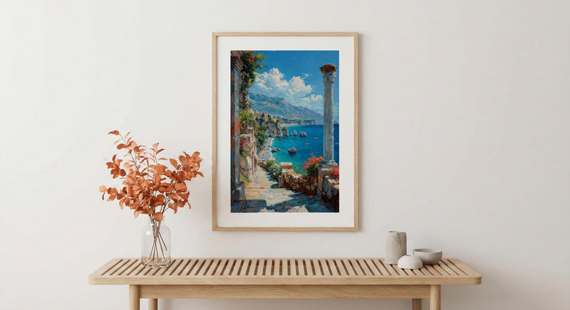Taormina Sicily Wall Art, Italy Coastal Home Decor - Beautiful Ancient Greek Theater Summer Landscape