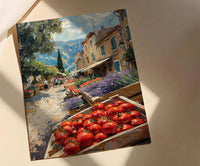 Provence Market Nature Poster, France Farmer Home Decor - Beautiful Purple Lavender Bouquet Summer Scenery