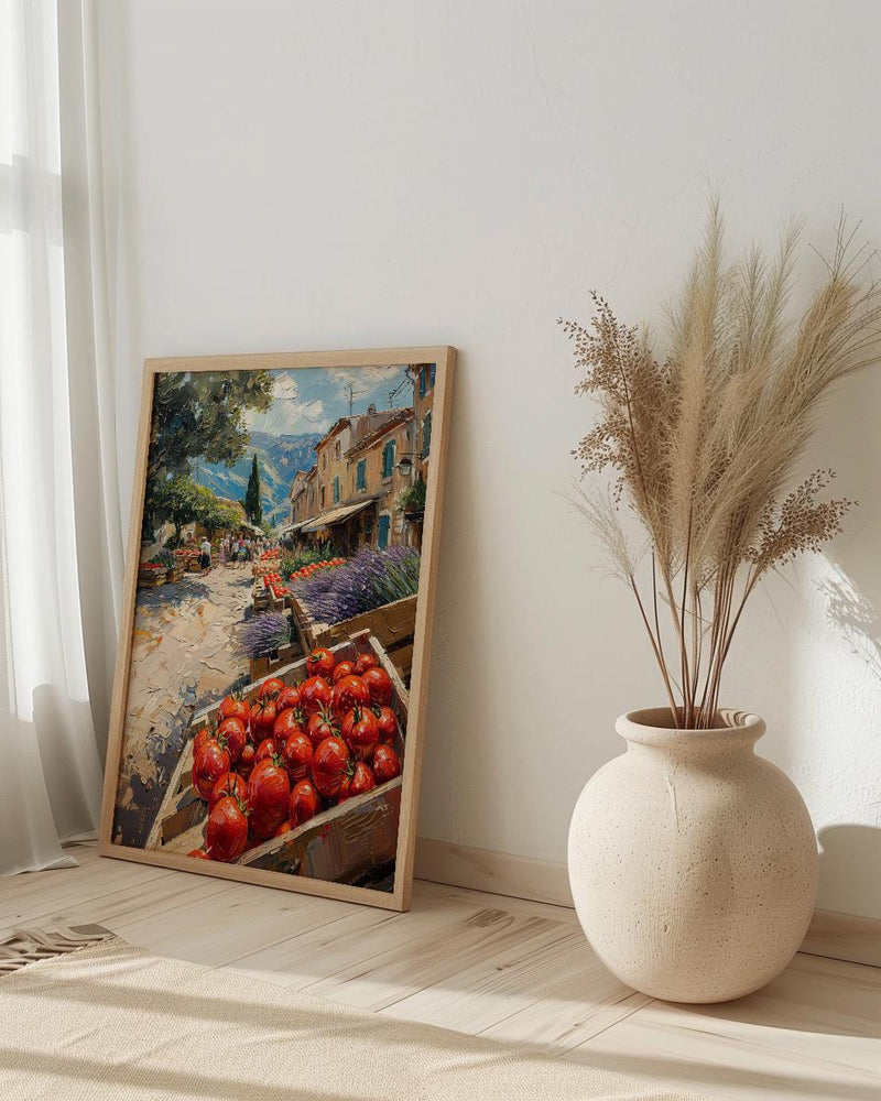 Provence Market Nature Poster, France Farmer Home Decor - Beautiful Purple Lavender Bouquet Summer Scenery