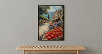 Provence Market Nature Poster, France Farmer Home Decor - Beautiful Purple Lavender Bouquet Summer Scenery