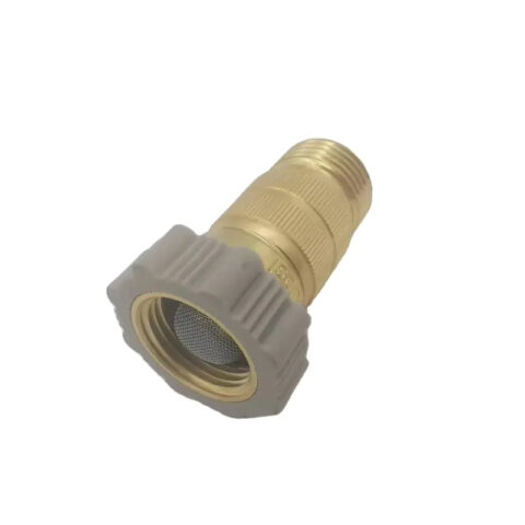 RV Water Pressure Regulator 3/4 Inch GHT, Lead-Free Brass Inline Pressure Reducer