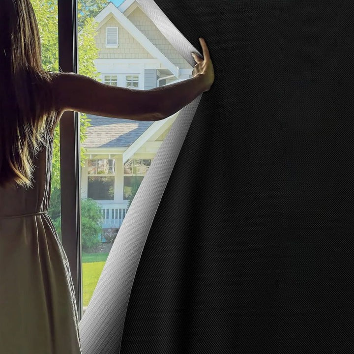 Blackout Window Film – Sun Blocking Privacy Shade, 100% Opaque, Static Cling, Cut to Fit