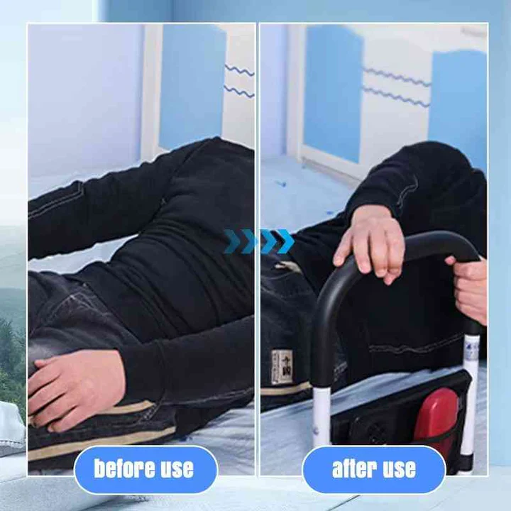Bed Rails for Elderly – Bedside Assist Handle with Reinforced Steel Frame and Padded Grip