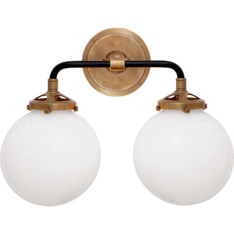 Bistro Double Light Curved Sconce