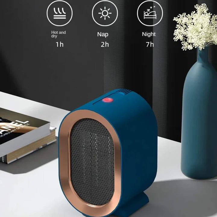 Compact Electric Space Heater – Ceramic Heating Element, Thermostat, Energy Saving Mode, Safety Shutoff