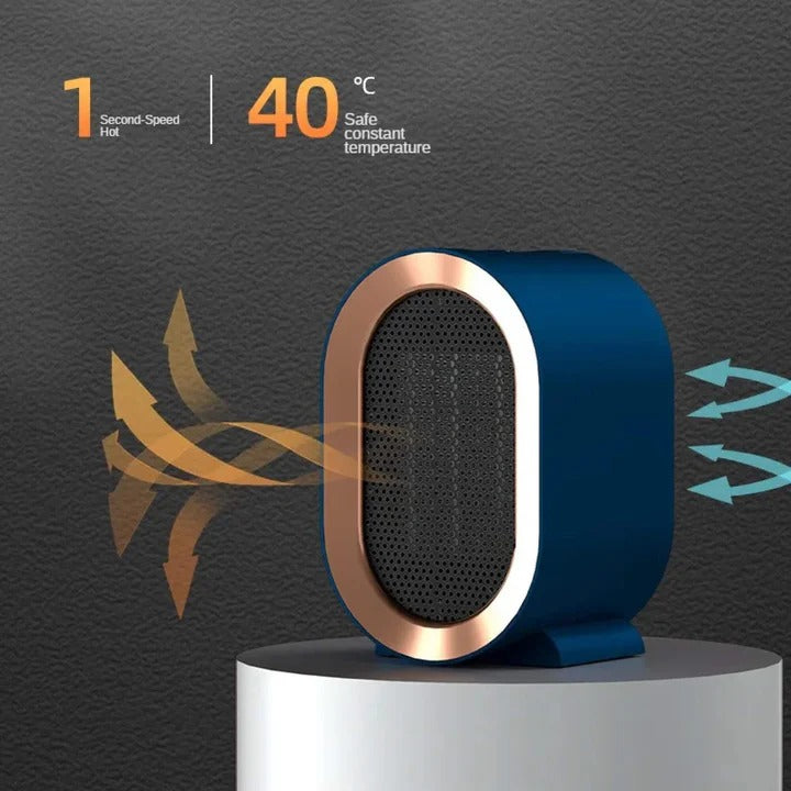 Compact Electric Space Heater – Ceramic Heating Element, Thermostat, Energy Saving Mode, Safety Shutoff