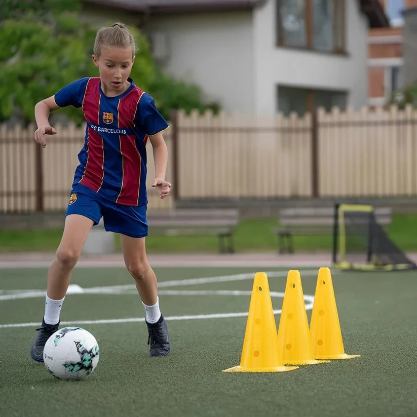 Soccer Training Mat for Kids – Indoor Footwork Practice, Optional Video Drill Program and Grip Socks