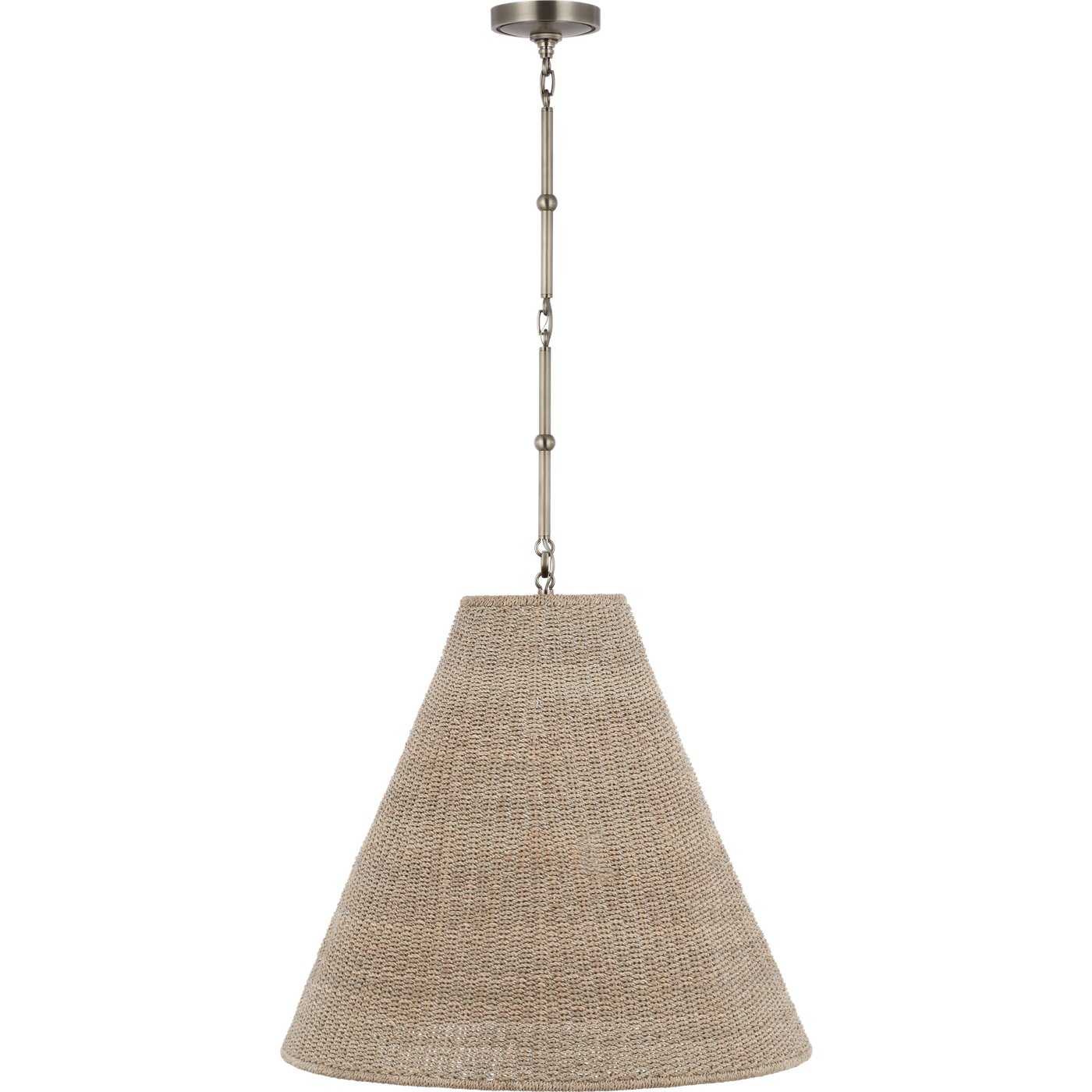 Goodman Large Hanging Lamp - Antique Nickel / 7.25" x 23.75" x 20.75" Ash