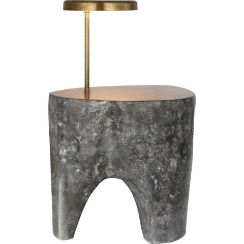 Lega 36" Sculpted Side Table Reading Floor Lamp