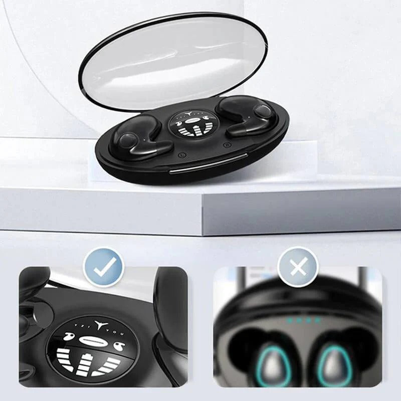 Wireless Sleep Headphones – Ultra-Thin Earpieces Under 0.2 Inch, Noise Cancelling, Up to 24 Hours Playback