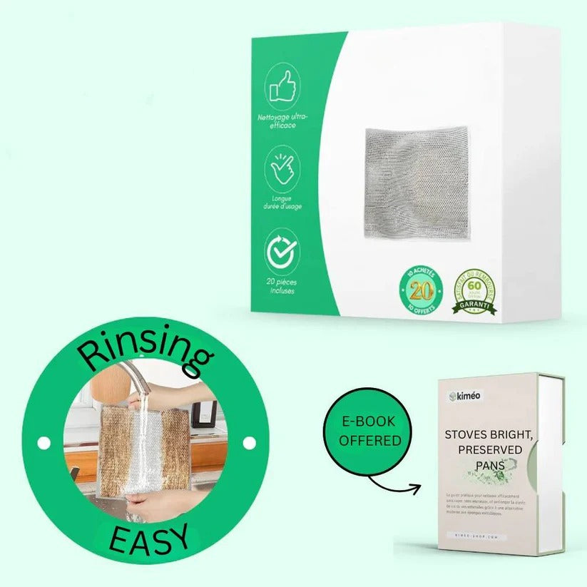 Reusable Stainless Steel Wire Cleaning Cloths – Non-Scratch Scrubbing for Sinks, Cookware and Range Hoods