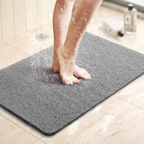 Non-Slip Shower Mat with Drainage Holes – Quick Drying Textured Bath Mat for Tub and Shower Floor